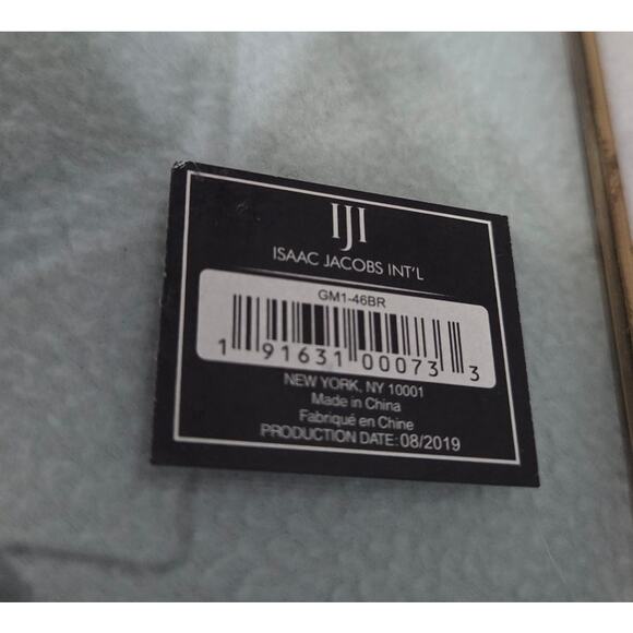 Isaac Jacobs Floating 5x7 Photo Picture Frame Glass Brass Gold Tone - Picture 3 of 7